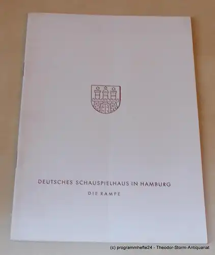 Gründgens Gustaf, Moliere, Bierling F.S., Penzoldt Günther, Wilken Rolf: Tartuffe oder Der scheinheilige Betrüger. Ein Lustspiel. Mittwoch, 9. November 1955 Programmheft 4. Die Rampe. Deutsches Schauspielhaus in Hamburg 1955/56. 