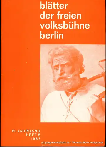 Schulz Günter: Blätter der freien Volksbühne Berlin. 21. Jahrgang Heft 5 1967. 