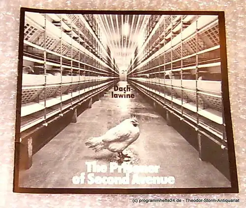 Thalia Theater Hamburg, Intendant Boy Gobert: Dachlawine ( The Prisoner of Second Avenue ) von Neil Simon. Deutsche Erstaufführung. Programmheft Spielzeit 1972/73 Heft 10. 
