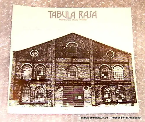 Thalia Theater Hamburg, Intendant Boy Gobert: Tabula rasa. Schauspiel von Carl Sternheim. Programmheft Spielzeit 1975/75 Heft 3. 
