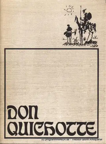 Hamburgische Staatsoper, Intendant August Everding: Programmheft Don Quichotte. Erstaufführung. Premiere 26. Januar 1975. 