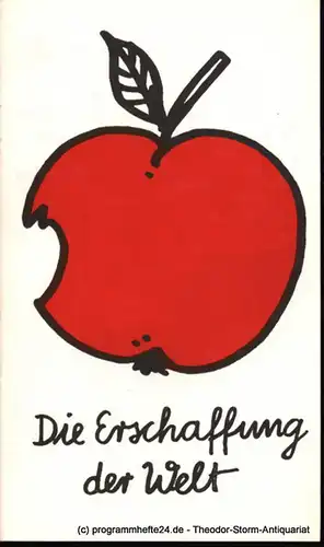 Städtische Theater Karl-Marx-Stadt, Gerhard Meyer, Ziller Gudrun: Programmheft Die Erschaffung der Welt. Spieljahr 1982 Opernhaus. 