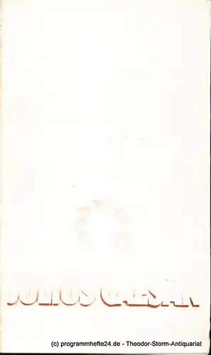 Städtische Theater Karl-Marx-Stadt, Gerhard Meyer, Leimert Volkmar: Programmheft Georg Friedrich Händel Julius Caesar  Premiere am 11. April 1985 Opernhaus Spieljahr 1985. 