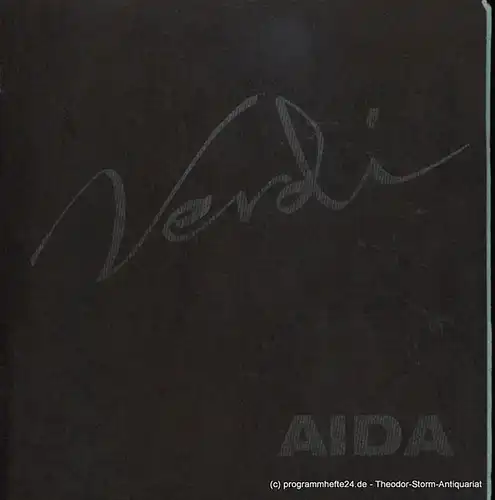 Württembergisches Staatstheater Stuttgart: Programmheft Giuseppe Verdi AIDA  31. März 1967 Großes Haus. 