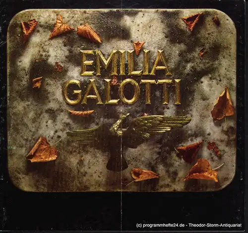 Thalia Theater Hamburg, Boy Gobert, Kluth Michael: Programmheft Gotthold Ephraim Lessing Emilia Galotti Premiere 18. Oktober 1975 Spielzeit 1975 / 76. 