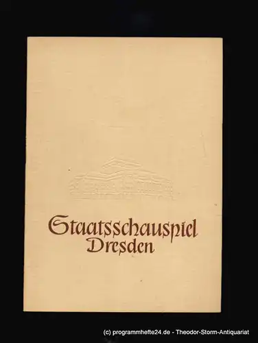 Staatsschauspiel Dresden, Pietzsch Hans: Programmheft Hamlet von William Shakesspeare. Spielzeit 1957 / 58 Heft 3. 