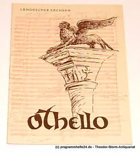 Landesoper Sachsen: Programmheft Othello von Giuseppe Verdi. 