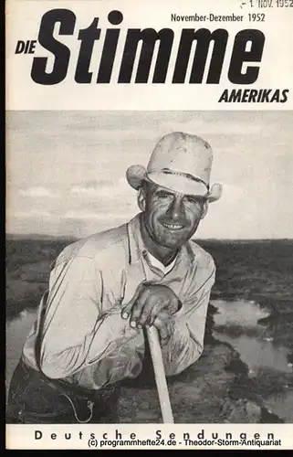 Die Stimme Amerikas: Programmheft Die Stimme Amerikas. Deutsche Sendungen September-Oktober 1952. 