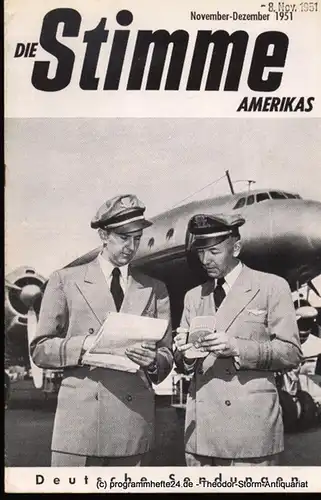 Die Stimme Amerikas: Programmheft Die Stimme Amerikas. Deutsche Sendungen September-Oktober 1952. 