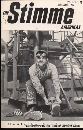 Die Stimme Amerikas: Programmheft Die Stimme Amerikas. Deutsche Sendungen Januar-Februar 1953. 