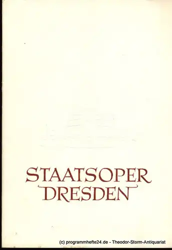 Staatsoper Dresden, Dr. Heinrich Allmeroth, Sprink Eberhard: Programmheft Janosik. 28. August 1956. Blätter der Staatsoper Dresden Spielzeit 1955 / 56 Reihe A Nr. 5 1. Auflage. 