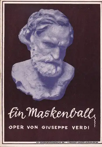 Gerhart-Hauptmann-Theater, Städtische Bühnen Görlitz, Georg Leopold, Hardtmann Walter: Programmheft Ein Maskenball. Oper von Giuseppe Verdi. Vierzehnte Einstudierung der Spielzeit 1953 / 54. 