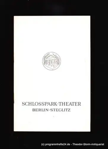 Schlosspark-Theater Berlin-Steglitz, Boleslaw Barlog, Beßler Albert: Programmheft Der Preis. Schauspiel von Arthur Miller. Erstaufführung in deutscher Sprache. Spielzeit 1968 / 69. 