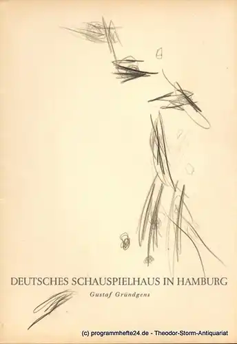 Deutsches Schauspielhaus in Hamburg, Gustaf Gründgens, Penzoldt Günther, Knorr Heinz, Clausen Rosemarie ( Fotos ): Programmheft Der Geizige. Lustspiel von Moliere. 23. Mai 1958. 1957 / 1958 Heft 9. 