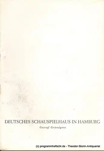 Deutsches Schauspielhaus in Hamburg, Gustaf Gründgens, Penzoldt Günther, Knorr Heinz, Clausen Rosemarie ( Fotos ): Programmheft Der Widerspenstigen Zähmung. Lustspiel von William Shakespeare. 12. September 1958. 1958 / 1959 Heft 3. 