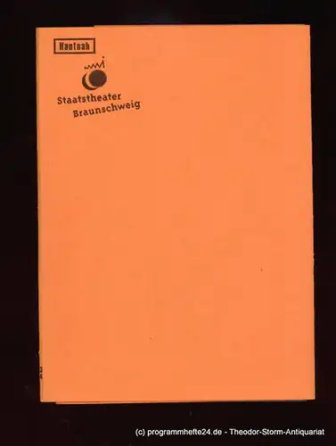 Staatstheater Braunschweig, Wolfgang Gropper, Gade Jörg: Programmheft Hautnah ( Closer ) von Patrick Marber. Premiere am 17. Dezember 1998 im Kleinen Haus des Staatstheaters Braunschweig. Spielzeit 98 : 99 Programm Nr. 34. 
