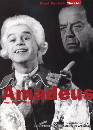 Ernst Deutsch Theater, Isabella Vertes-Schütter, Wolfgang Borchert: Programmheft Amadeus von Peter Shaffer. Premiere 26. Februar 1998. Spielzeit 1997 / 1998. 