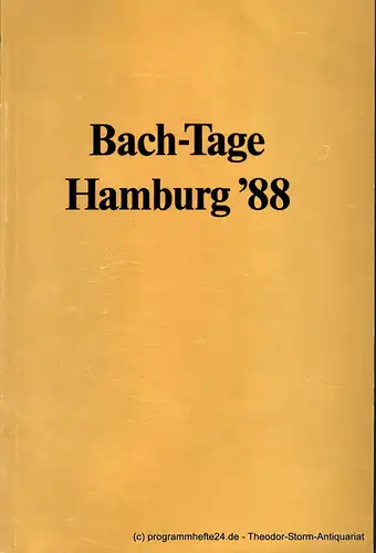 St. Michaelis Chor Hamburg, Carl Philipp Emanuel Bach Gesellschaft an St. Michaelis zu Hamburg, Konzertdirektion Dr. Rudolf Goette, Freie und Hansestadt Hamburg Kulturbehörde, Freie Akademie.. 