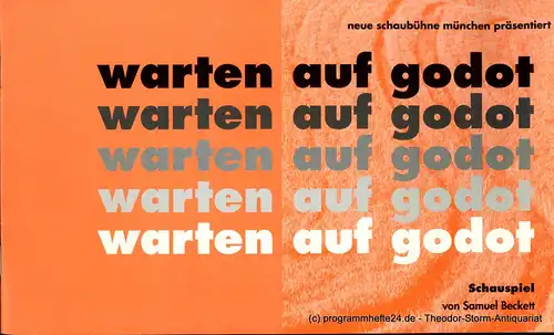 Neue Schaubühne, Jürgen Angst: Programmheft Warten auf Godot. Schauspiel von Samuel Beckett. Tourneepremiere am 6.12. 2001 in Ludwigshafen. Spielzeit 2001 / 2002 Heft 4. 