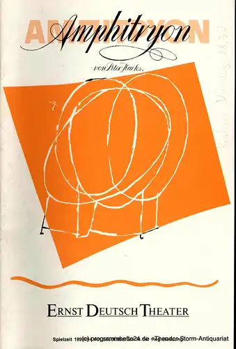 Ernst Deutsch Theater, Friedrich Schütter, Wolfgang Borchert, Gudrun Müller-Lütken: Programmheft Amphitryon von Peter Hacks. Premiere 25. Mai 1994 Spielzeit 1993 / 94. Mit Stückabdruck in der Regiefassung. 