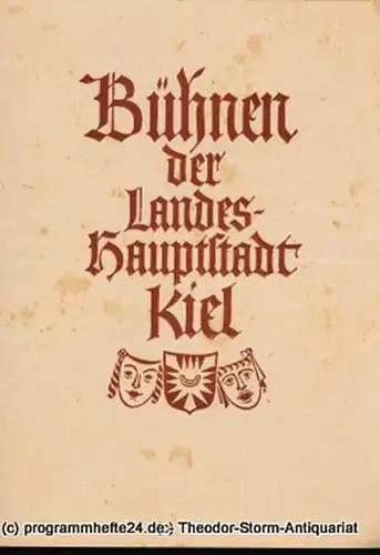 Bühnen der Landeshauptstadt Kiel, Gerhard Reuter: Programmheft Blätter der Landeshauptstadt Kiel Spielzeit 1949 / 50 Heft 14. 
