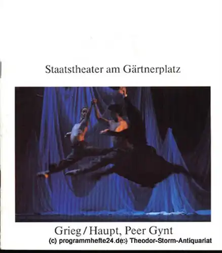 Staatstheater am Gärtnerplatz, Staatstheaterdirektor Dr. Hellmuth Matiasek, Matthias Schmiegelt: Programmheft Peer Gynt. Ballett von Günter Pick. 8. Dezember 1985: Uraufführung. Programmhefte des Bayerischen Staatstheaters am.. 