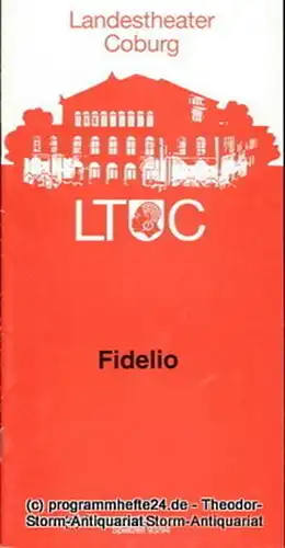 Landestheater Coburg, Ernö Weil, Annette Zühlke: Programmheft Fidelio. Oper nach Jean Nicolas Bouilly. Premiere 23. März 1994. Programmhefte des Landestheaters Coburg Spielzeit 1993 / 94 Heft 14. 