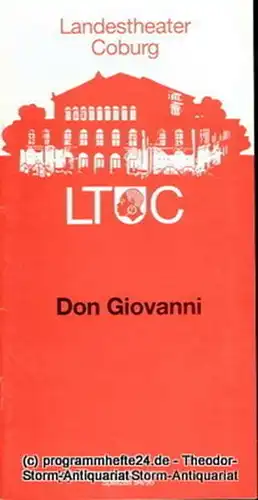 Landestheater Coburg, Ernö Weil, Annette Zühlke: Programmheft Don Giovanni. Dramma giocoso von Lorenzo Da Ponte. Premiere 30. September 1994. Programmhefte des Landestheaters Coburg Spielzeit 1994 / 95 Heft 1. 