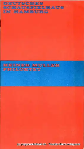 Deutsches Schauspielhaus in Hamburg, Hans Lietzau, Hans-Günter Martens, Rosemarie Clausen, Ernst Wendt: Programmheft Philoktet von Heiner Müller. Premiere 27. März 1970 Spielzeit 1969 /70 Heft 10. 