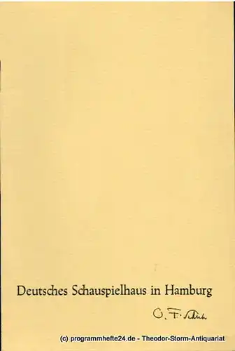 Deutsches Schauspielhaus in Hamburg, Oscar Fritz Schuh, Günther Penzoldt, Rosemarie Clausen: Programmheft Mass für Mass. Schauspiel von William Shakespeare. Spielzeit 1964 / 65. 