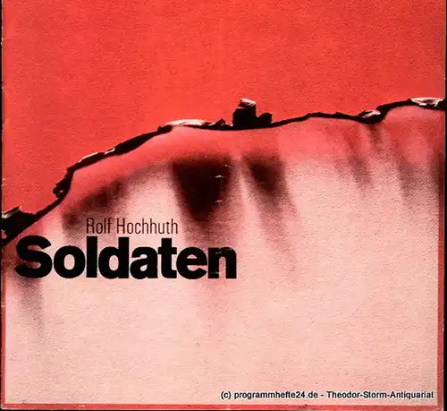 Deutsches Schauspielhaus in Hamburg, Oscar Fritz Schuh, Gerhard Hirsch, Hans-Günter Martens: Programmheft Soldaten von Rolf Hochhuth. Spielzeit 1968 / 69 Heft 11. 