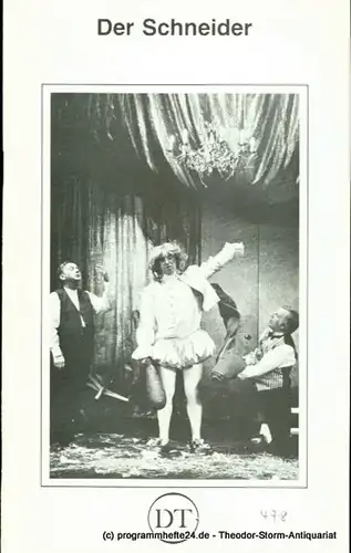 Deutsches Theater Göttingen, Günther Fleckenstein: Programmheft Der Schneider ( Krawiec ) von Slawomir Mrozek. Deutsche Erstaufführung. Premiere 11. Oktober 1980. Spielzeit 1980 / 81 Heft 478. 