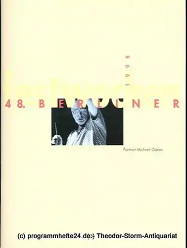 Berliner Festwochen, Ulrich Eckhardt: Programmheft 48. Berliner Festwochen 1998. 