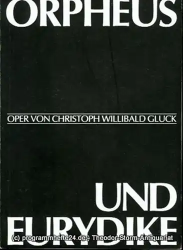 Staatstheater Darmstadt, Peter Brenner, Carin Marquardt: Programmheft Orpheus und Eurydike. ( Orfeo ed Euridice ) Oper von Christoph Willibald Gluck. Premiere 11. Januar 1987. Programmbuch Nr. 49. 