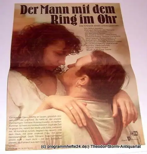 DEFA, Filmplakat Der Mann mit dem Ring im Ohr. Die Chronik eines Unbeugsamen - DEFA