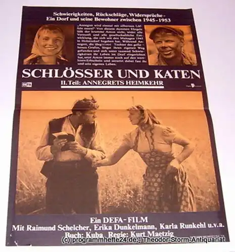 DEFA, Filmplakat Schlösser und Katen II. Teil: Annegrets Heimkehr