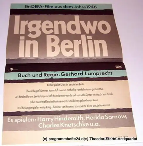 DEFA, Filmplakat Irgendwo in Berlin