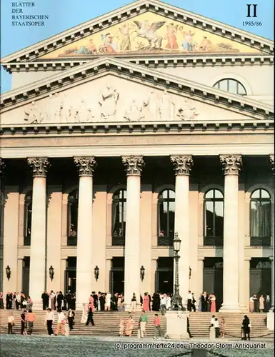 Bayerische Staatsoper, Wolfgang Sawallisch: Blätter der Bayerischen Staatsoper, Spielzeit 1985 / 86 Heft II ( November 1985 ). 