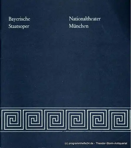 Bayerische Staatsoper, Wolfgang Sawallisch, Irmgard Scharberth: Programmheft La Boheme. Nach Scenes de la Vie de Boheme von Henri Muger. 12. November 1976. Blätter der Bayerischen Staatsoper Spielzeit 1976 / 77. 