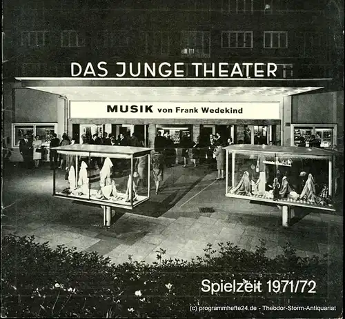 Das Junge Theater, Friedrich Schütter, Wolfgang Borchert: Programmheft MUSIK. Sittengemälde von Frank Wedekind. Spielzeit 1971 / 72. 