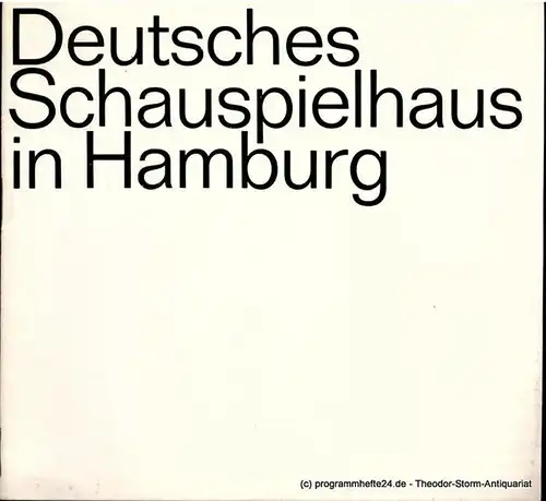 Deutsches Schauspielhaus in Hamburg, O.F. Schuh, Günther Penzoldt, Rolf Wilken, Hannelore Gerber: Programmheft OPUS von James Saunders. Spielzeit 1967 / 68 Heft 12. 