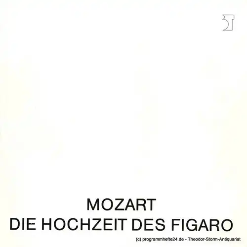 Bremer Theater, Tobias Richter, Michael Klügl, Frank Hilbrich: Programmheft Die Hochzeit des Figaro. Bremer Fassung.  Programmheft 14 / 2. April 1988. 