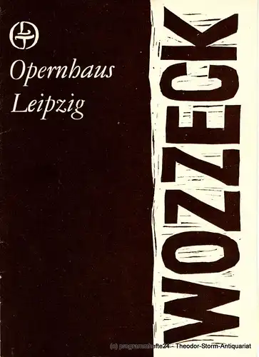 Leipziger Theater, Opernhaus Leipzig, Karl Kayser, Hans Michael Richter, Dietmar Langberg, Volker Wendt: Programmheft WOZZECK. Spielzeit 1984 / 85 Heft 20. 