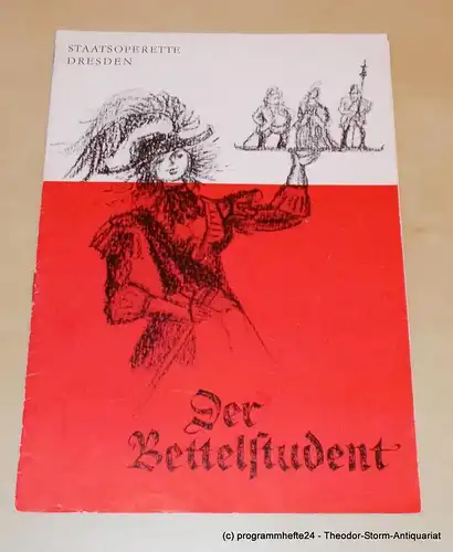 Staatsoperette Dresden, Fritz Steiner, Gerhild Ortwein, Ilona Langer: Programmheft Der Bettelstudent. 2. Programmheft der Spielzeit 1973 / 74. Premiere 11. und 12. Januar 1974. 