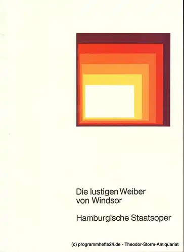 Hamburgische Staatsoper, August Everding: Programmheft Die lustigen Weiber von Windsor. 12. November 1976. 