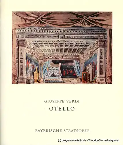 Bayerische Staatsoper, Klaus Schultz, Krista Thiele: Programmheft OTHELLO von Giuseppe Verdi. Premiere 31. Oktober 1977. Spielzeit 1977 / 78. 