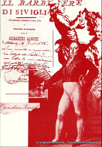 Opernhaus Zürich, Claus Helmut Drese: Programmheft Il Barbiere di Siviglia ( Der Barbier von Sevilla ). Komische Oper von Cesare Sterbini. Programmheft Nr. 8 / 26. Oktober 1985. 