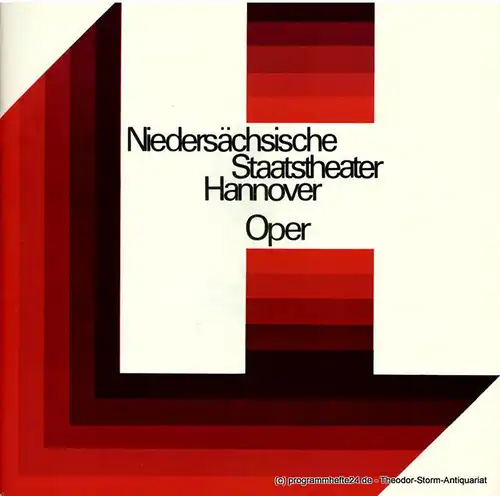 Niedersächsische Staatstheater Hannover, Opernhaus, Günter Roth, Raffael Nedomansky: Programmheft Das Rheingold. Vorabend des Bühnenfestspiels Der Ring des Nibelungen von Richard Wagner. Freitag, 13. Januar 1978. 