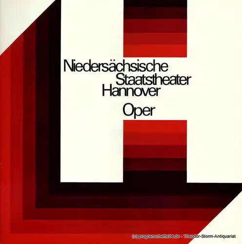 Niedersächsische Staatstheater Hannover, Opernhaus, Günter Roth, Raffael Nedomansky: Programmheft TOSCA. Sonnabend 10. September 1977. 