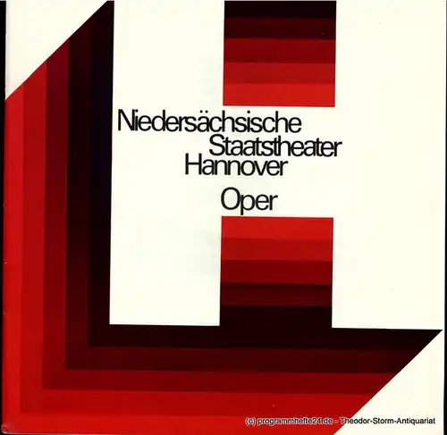 Niedersächsische Staatstheater Hannover, Opernhaus, Günter Roth, Raffael Nedomansky: Programmheft Die Meistersinger von Nürnberg. Oper von Richard Wagner. Sonnaben 10. Dezember 1977. 